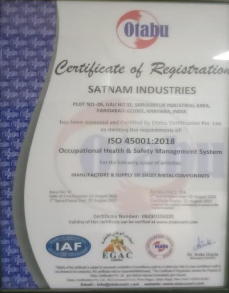 ISO 45001: 2018 Occupational Health & Safety Management System